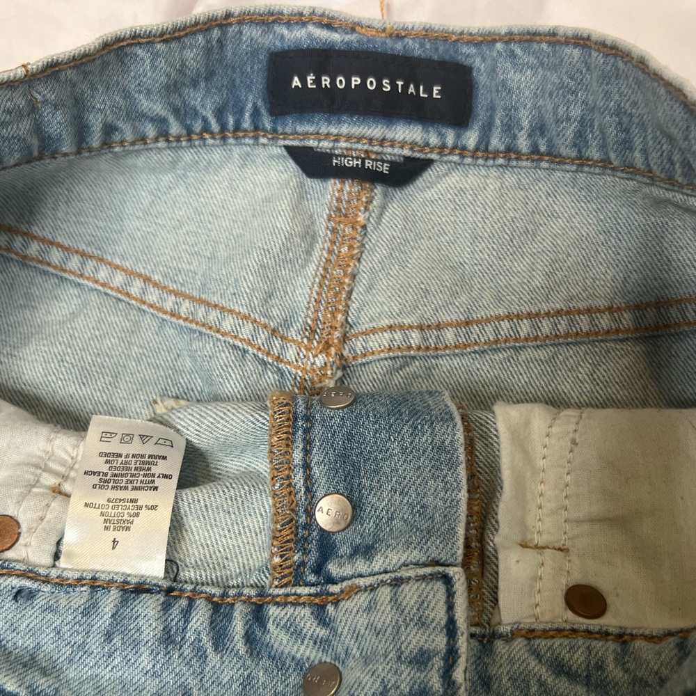 Aeropostale High Waisted High Rise Blue Denim Jean Skirt - Picture 5 of 11